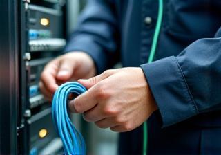 Installazione di cavi per infrastrutture internet